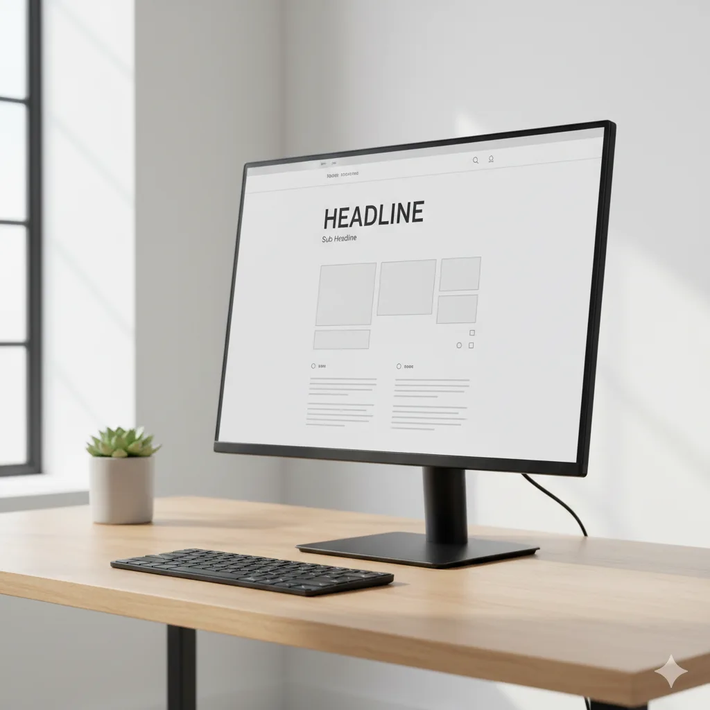 Website Layout Showing Visual Hierarchy