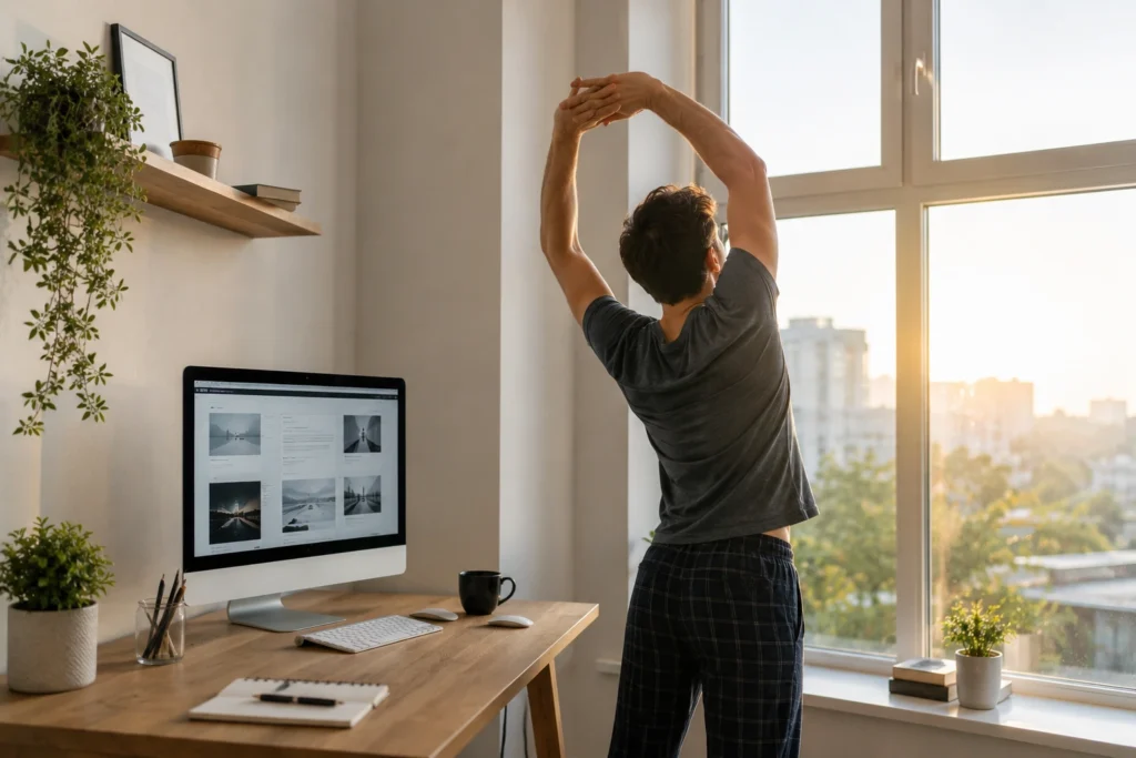 Healthy work habits improving productivity
