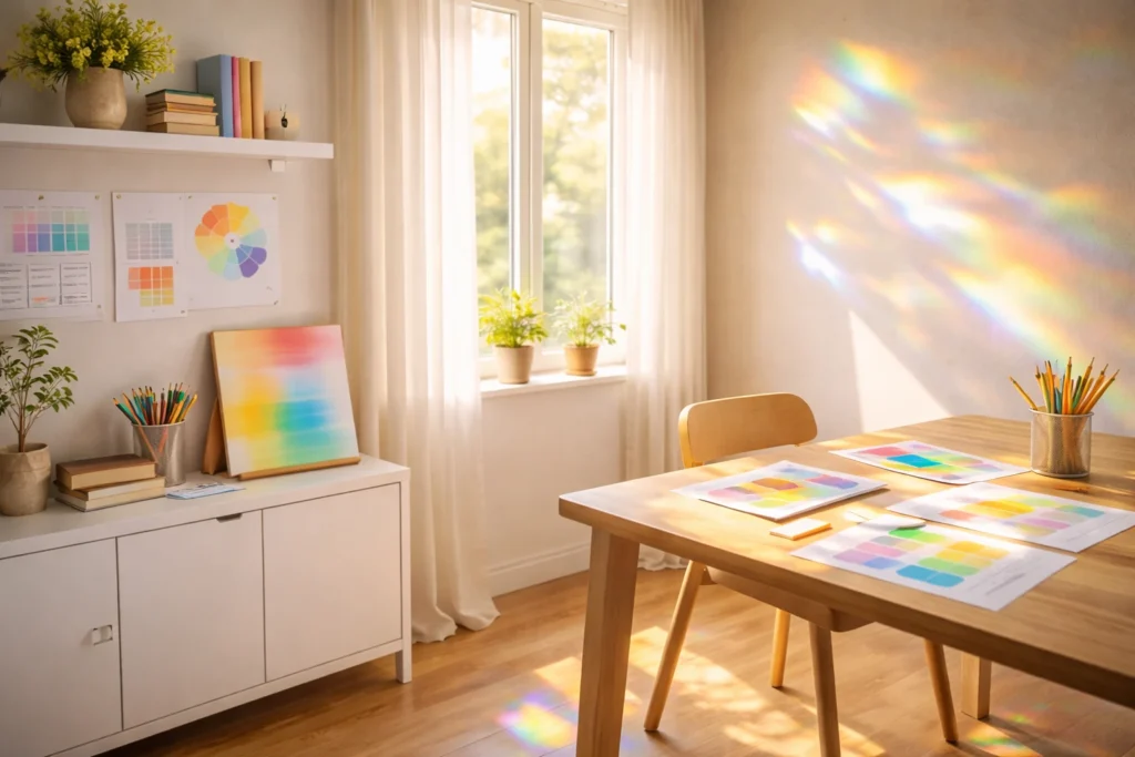 Natural Light and Colour Psychology in Design Workspaces